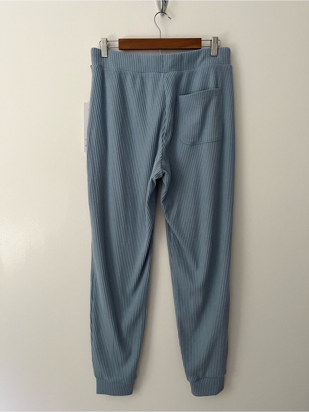NEW Alo Yoga Muse Sweatpants Ribbed Jogger Pants Celestial Blue Large - Picture 3 of 8